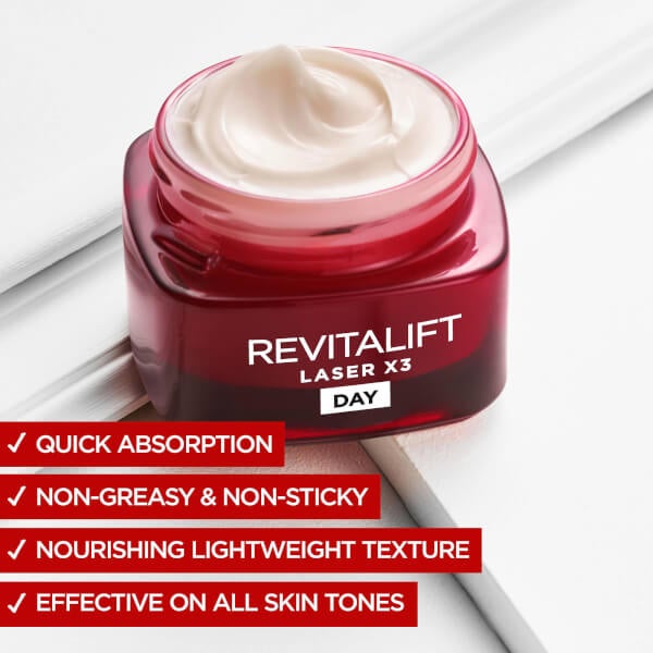 L'Oreal Paris Dermo Expertise Revitalift Laser Renew Advanced Anti-Aging Moisturiser - Triple Action (50 Ml)