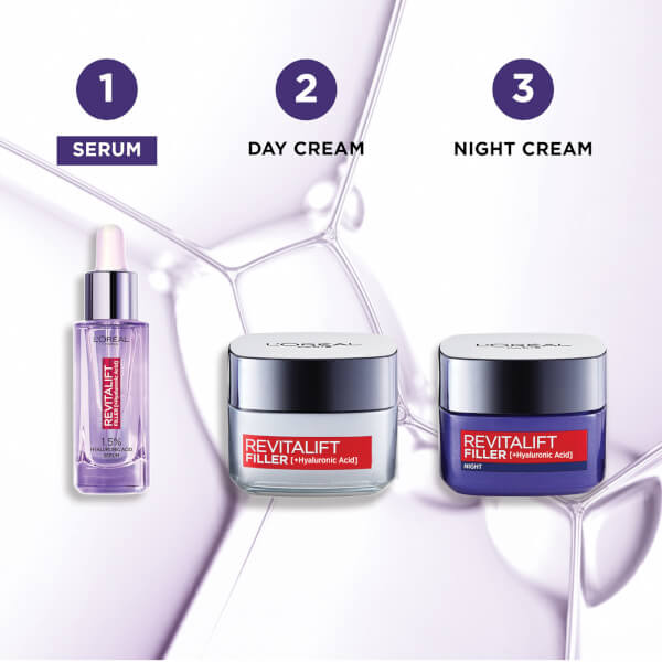 L'Oréal Paris Exclusive Revitalift Filler With 1.5% Hyaluronic Acid Anti-Wrinkle Dropper Serum Duo 2 X 30ml