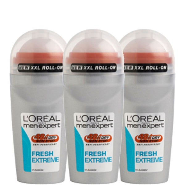 L'Oreal Paris Men Expert Fresh Extreme Deodorant Roll-On (50 ml) Trio