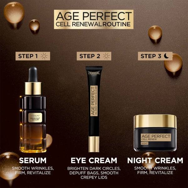 L'Oreal Paris Midnight Serum Cell Renew Age Perfect Anti-Oxidant Recovery Complex Night Serum 30ml