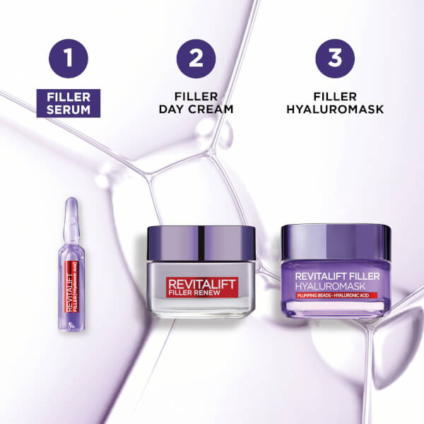 L'Oréal Paris Revitalift Filler Replumping Hyaluronic Acid Ampoules Monthly Pack - Exclusive
