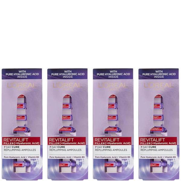 L'Oréal Paris Revitalift Filler Replumping Hyaluronic Acid Ampoules Monthly Pack - Exclusive