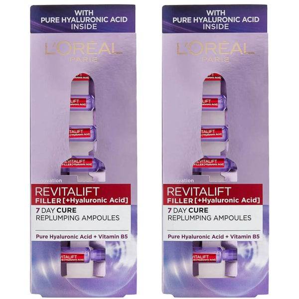 L'Oréal Paris Revitalift Filler Replumping Hyaluronic Ampoules Duo Pack - Exclusive