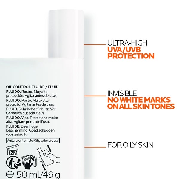 La Roche-Posay Anthelios Oil Control Fluid SPF50+ For Oily Blemish-Prone Skin 50ml