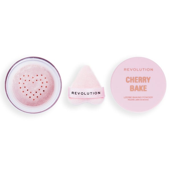 Makeup Revolution Cherry Bake Loose Powder & Puff