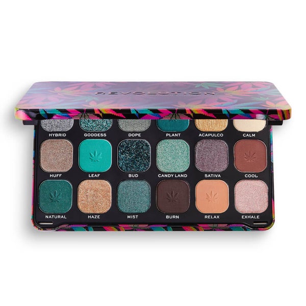 Makeup Revolution Forever Flawless Chilled with cannabis sativa Eyeshadow Palette