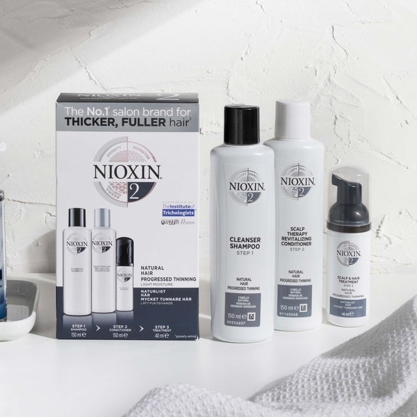 NIOXIN 3-Part System 2 Trial Kit For Natural Hair With Progressed Thinning