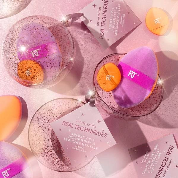 Real Techniques Miracle 2-in-1 Powder Puff And Mini Concealer Puff Ornament