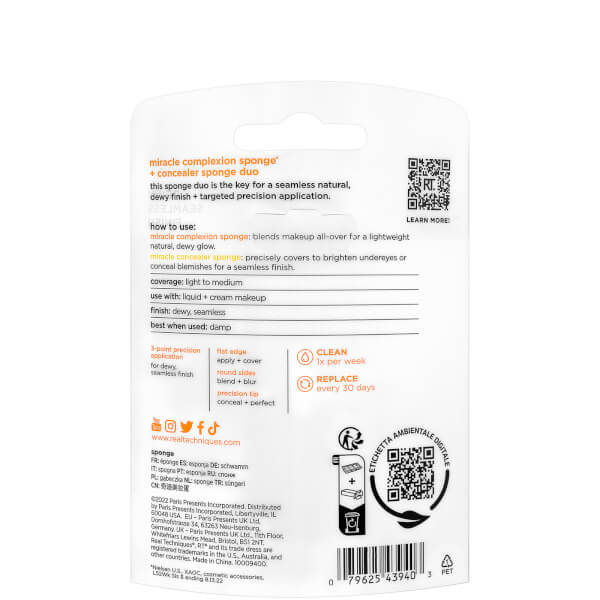 Real Techniques Miracle Complexion Sponge And Concealer Sponge Duo