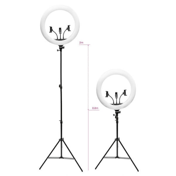 Rio Professional Makeup And Vlogging 18 Inch Dimmable LED Ring Light