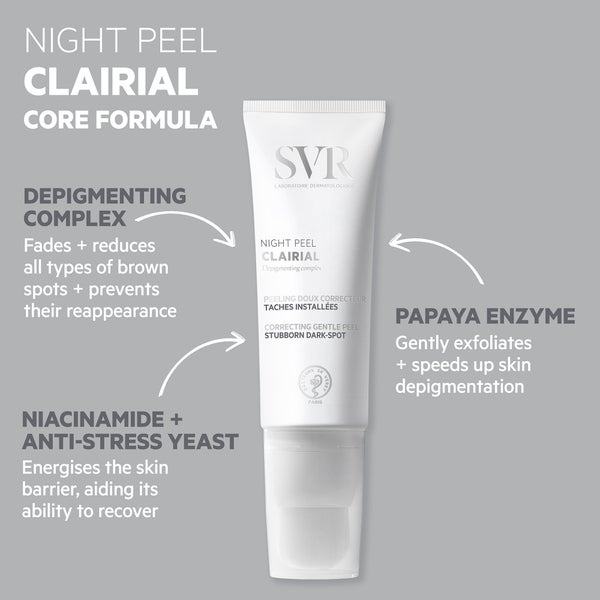 SVR Clairial Night Peel Pigmentation Mark Exfoliator With Brush Applicator 50 ml
