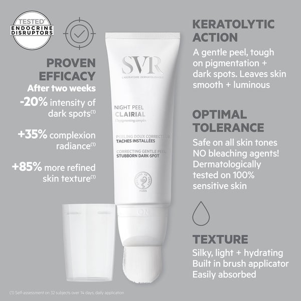 SVR Clairial Night Peel Pigmentation Mark Exfoliator With Brush Applicator 50 ml