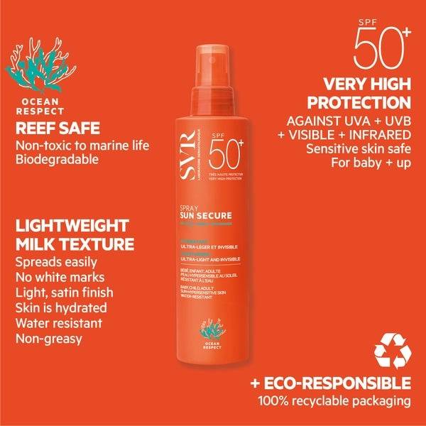 SVR SUN SECURE Face And Body Spray SPF50+ 200ml