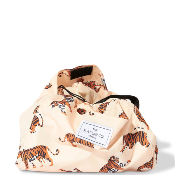 The Flat Lay Co. Drawstring Bag - Beige Tigers