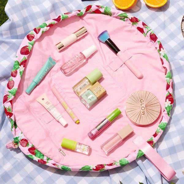 The Flat Lay Co. Drawstring Makeup Bag - Summer Strawberries