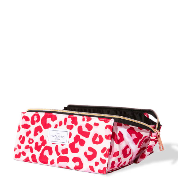 The Flat Lay Co. Open Flat Box Bag - Pink Leopard