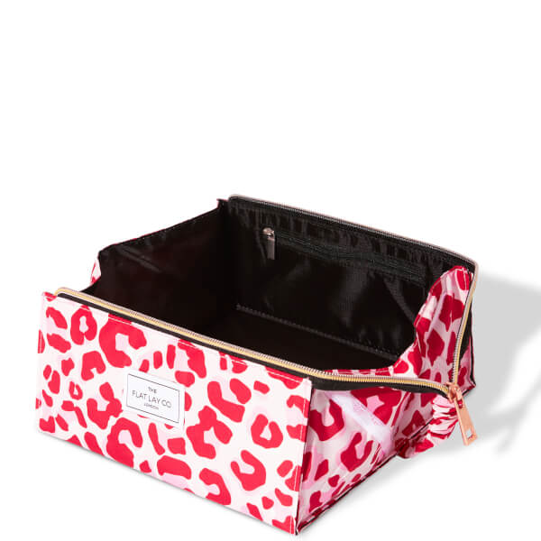 The Flat Lay Co. Open Flat Box Bag - Pink Leopard