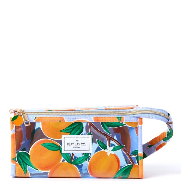 The Flat Lay Co. Open Flat Makeup Jelly Box Bag - Mediterranean Oranges