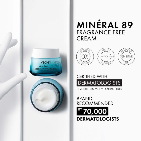 Vichy Minéral 89 72Hr Hyaluronic Acid And Squalane Moisture Boosting Cream 50ml