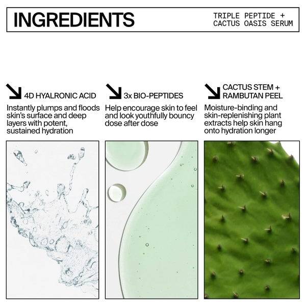 Youth To The People Triple Peptide And Cactus Oasis Serum 30ml