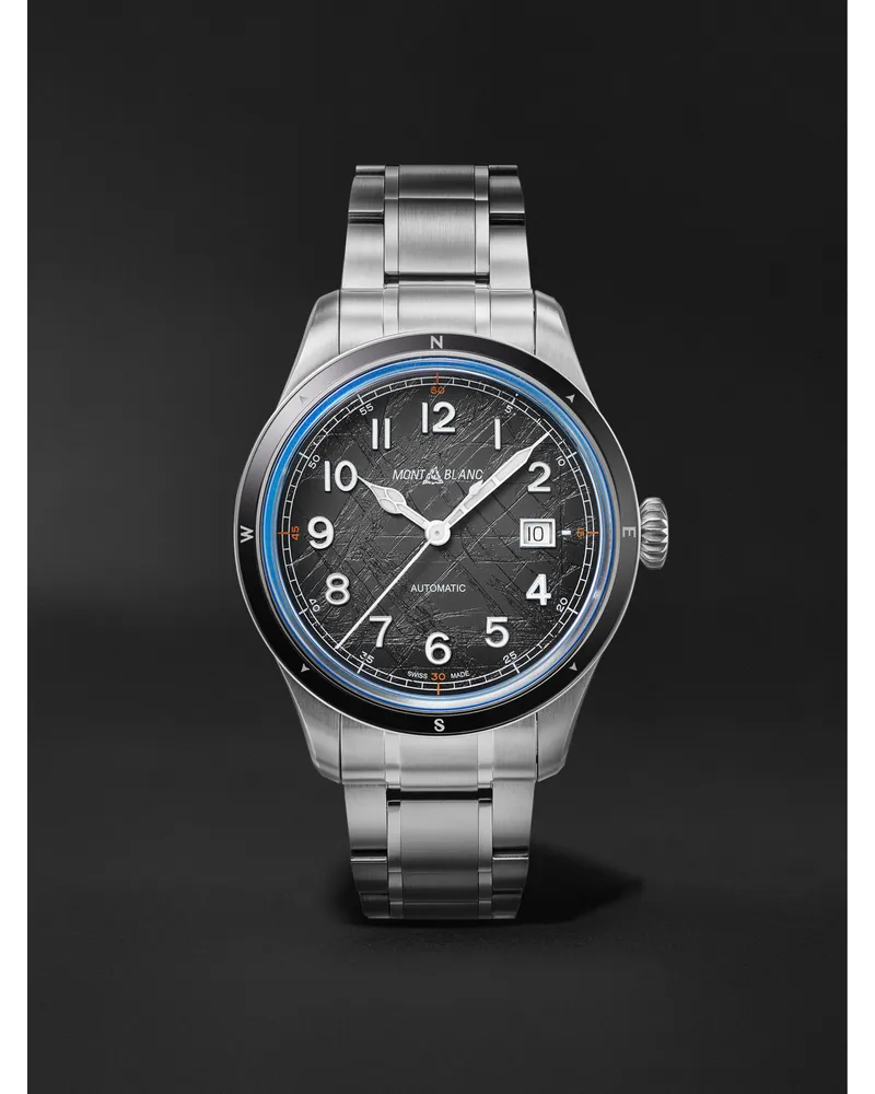 Montblanc 1858 0 Oxygen The 8000 41 Mm Uhr Aus Edelstahl Mit Automatischem Aufzug Ref. Nr.: Mb130984 Grau
