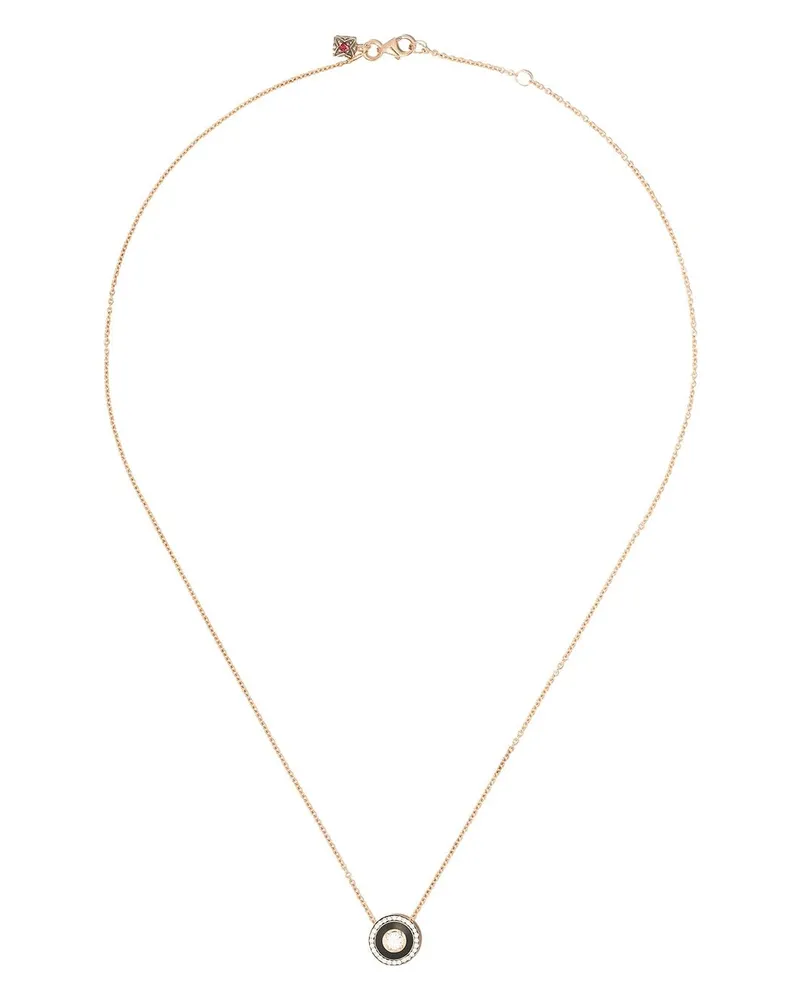 Selim Mouzannar 18kt 'Mina' Rotgoldhalskette Mit Diamanten Rosa
