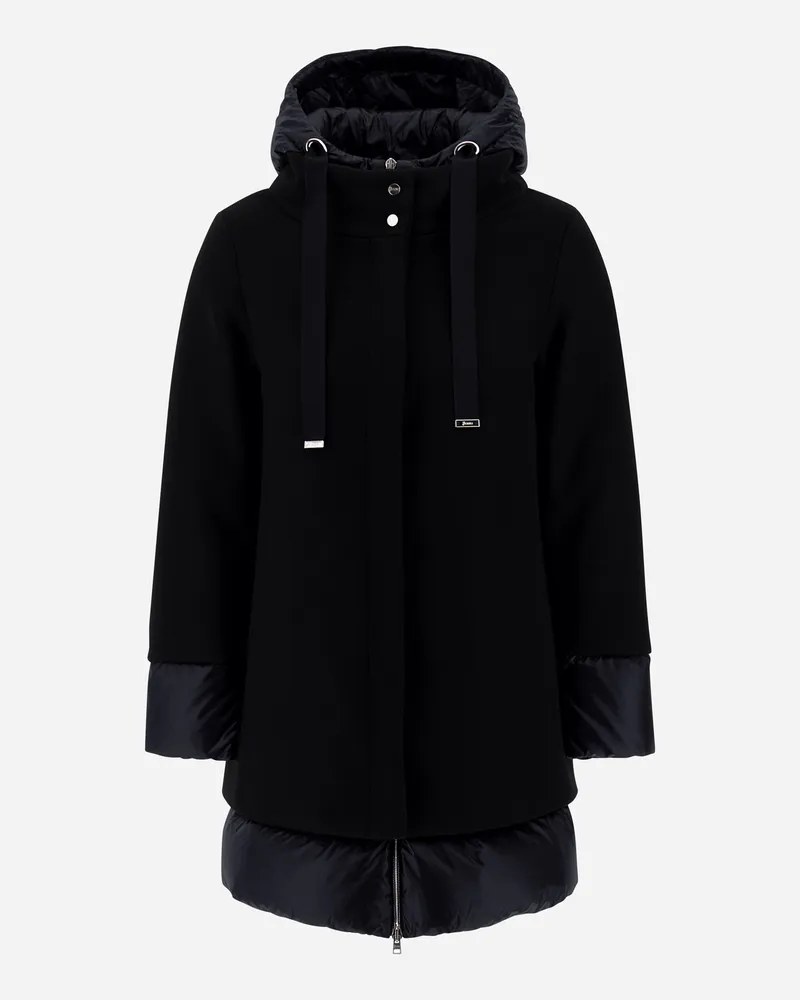 Herno A Form Jacke Aus Ecowool Und Nylon Ultralight Schwarz
