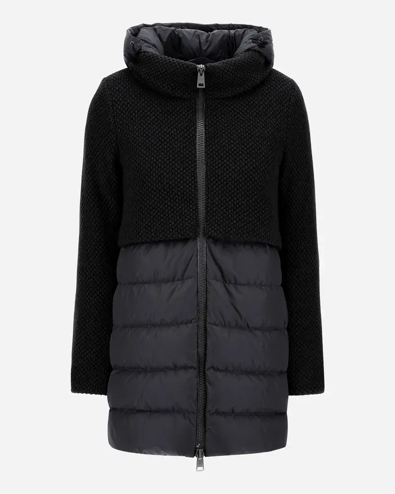 Herno A Form Jacke Aus Revival Und Nylon Chamonix Schwarz