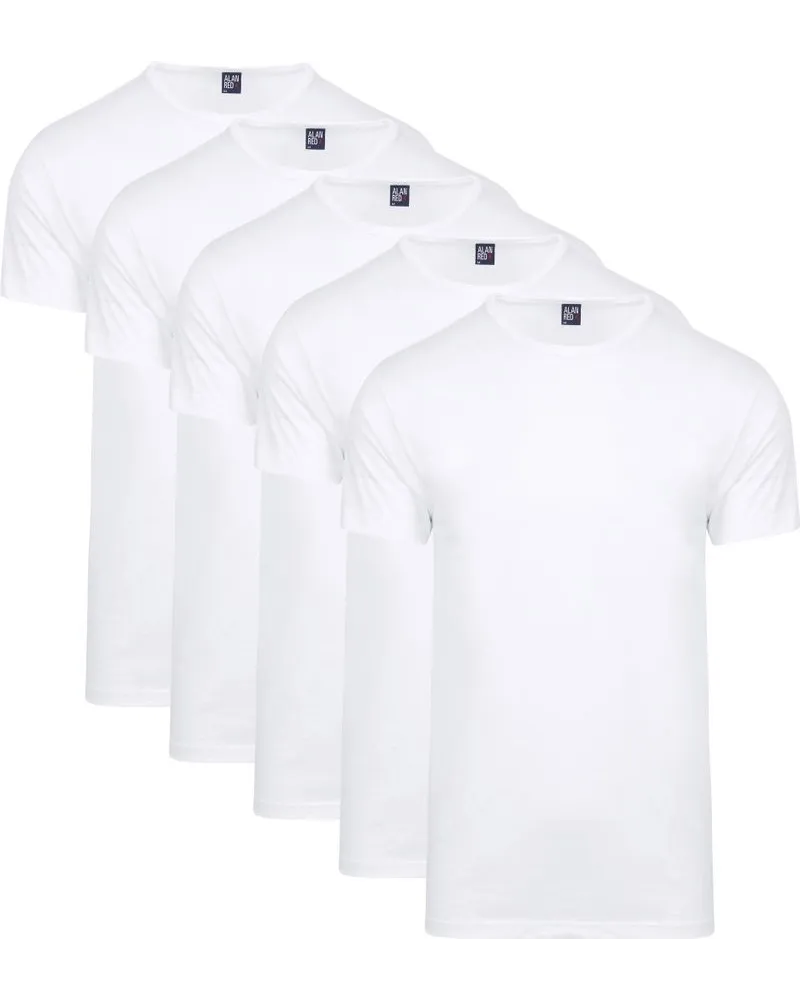 Alan Red Giftbox Derby T Shirts 5 StüCk Weiß