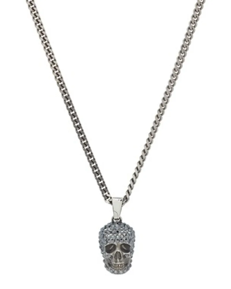 Alexander McQueen Besetzte Halskette Skull Silver