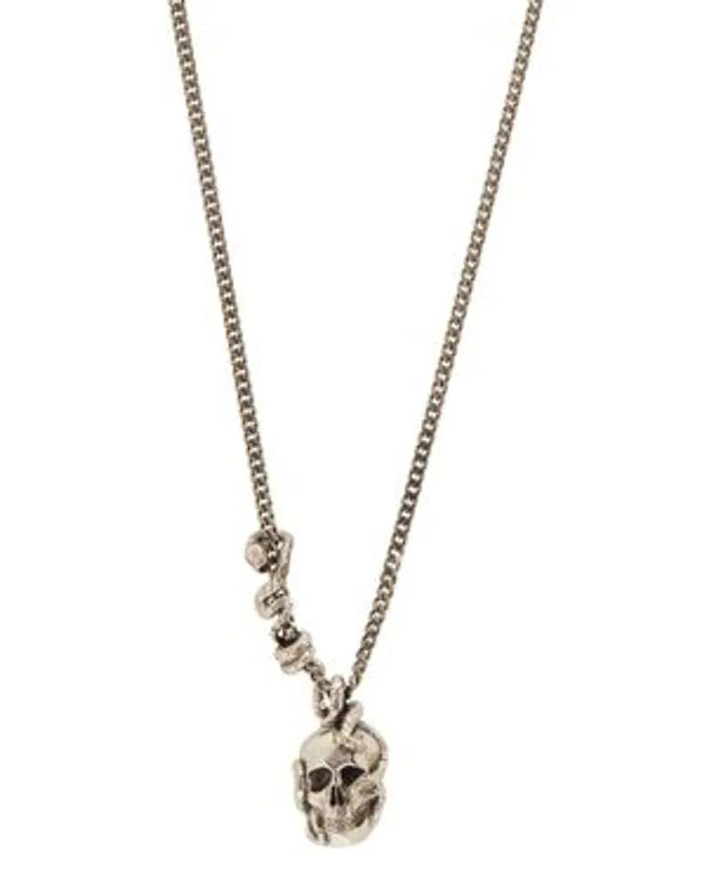 Alexander McQueen Halskette Skull And Snake Silver