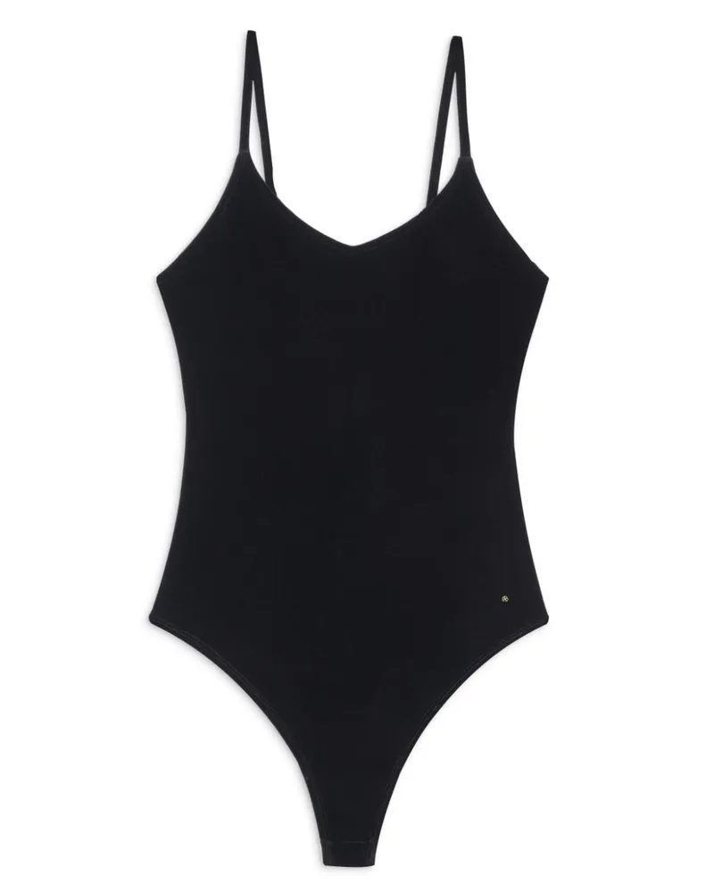 Anine Bing Alissa Body Mit Rundem Ausschnitt Schwarz