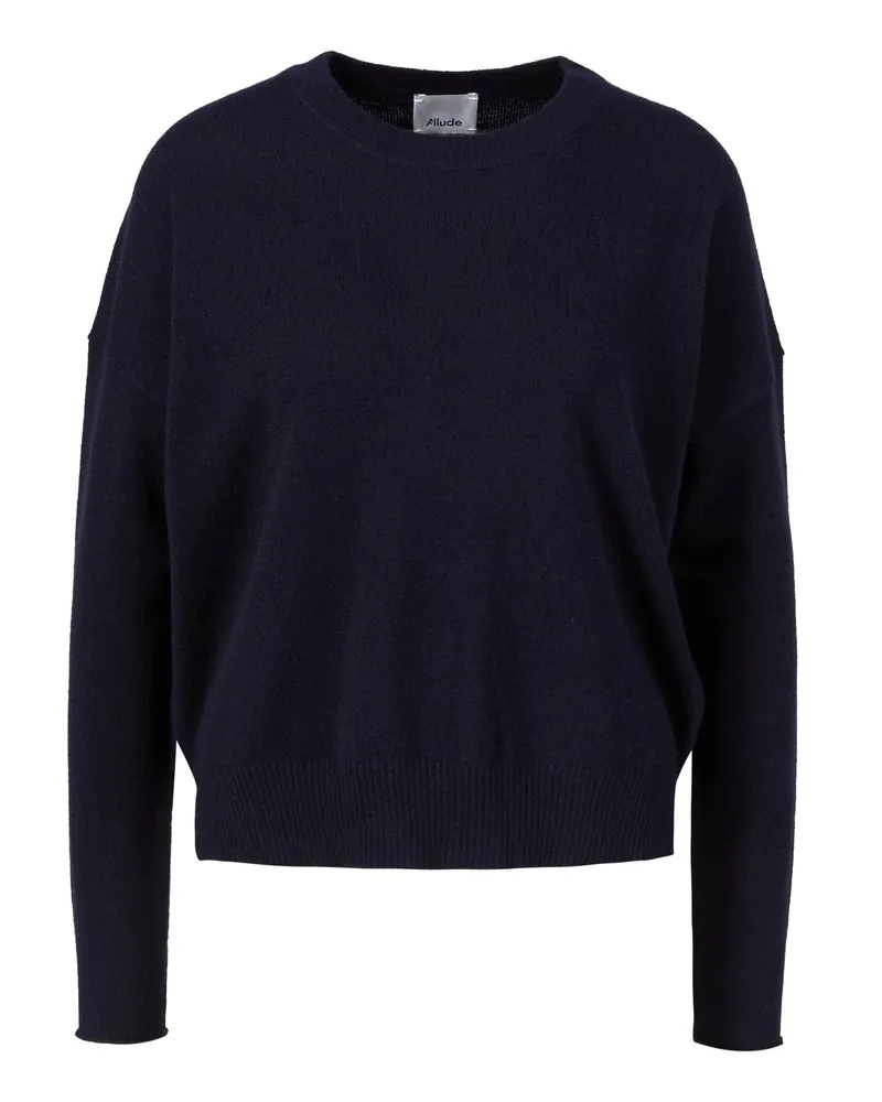 ALLUDE Cashmere Pullover Marineblau Blau