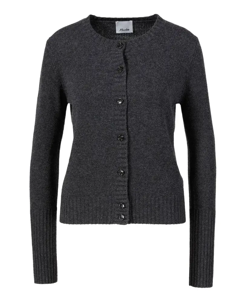 ALLUDE Cashmere Strickjacke Anthrazit Grau