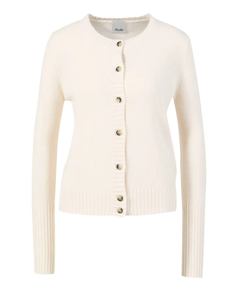 ALLUDE Cashmere Strickjacke CrèMe