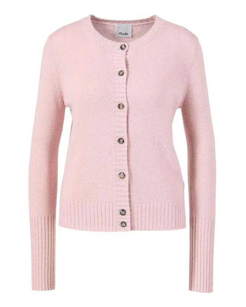 ALLUDE Cashmere Strickjacke Hellrosa Rosé