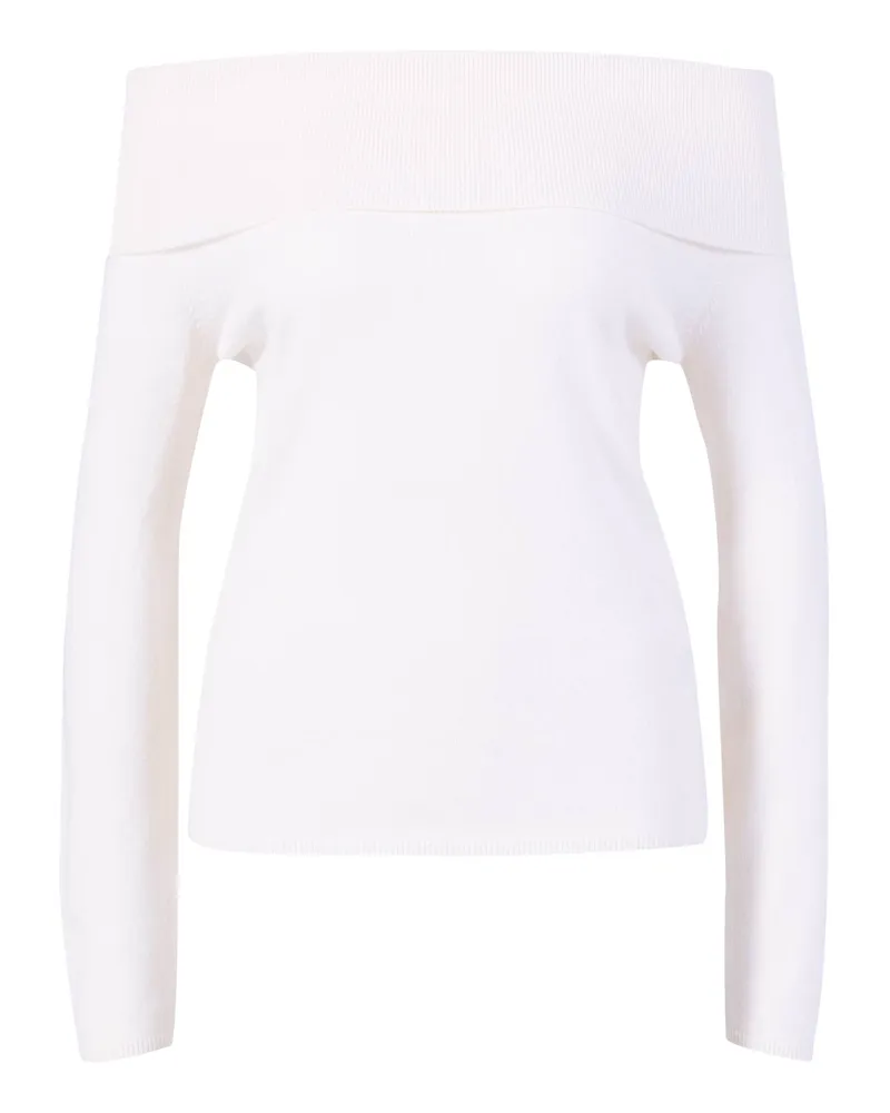 ALLUDE Schulterfreier Pullover CrèMe
