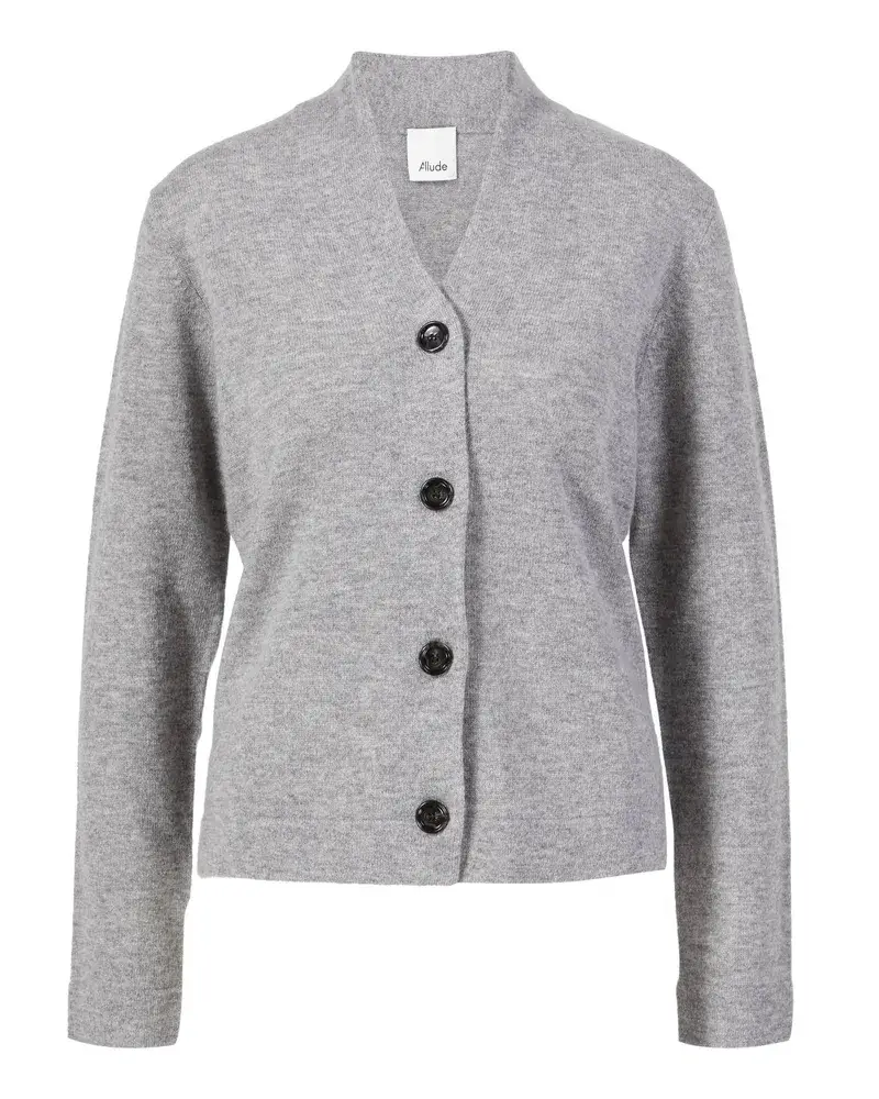 ALLUDE Woll Cashmere Strickjacke Grau