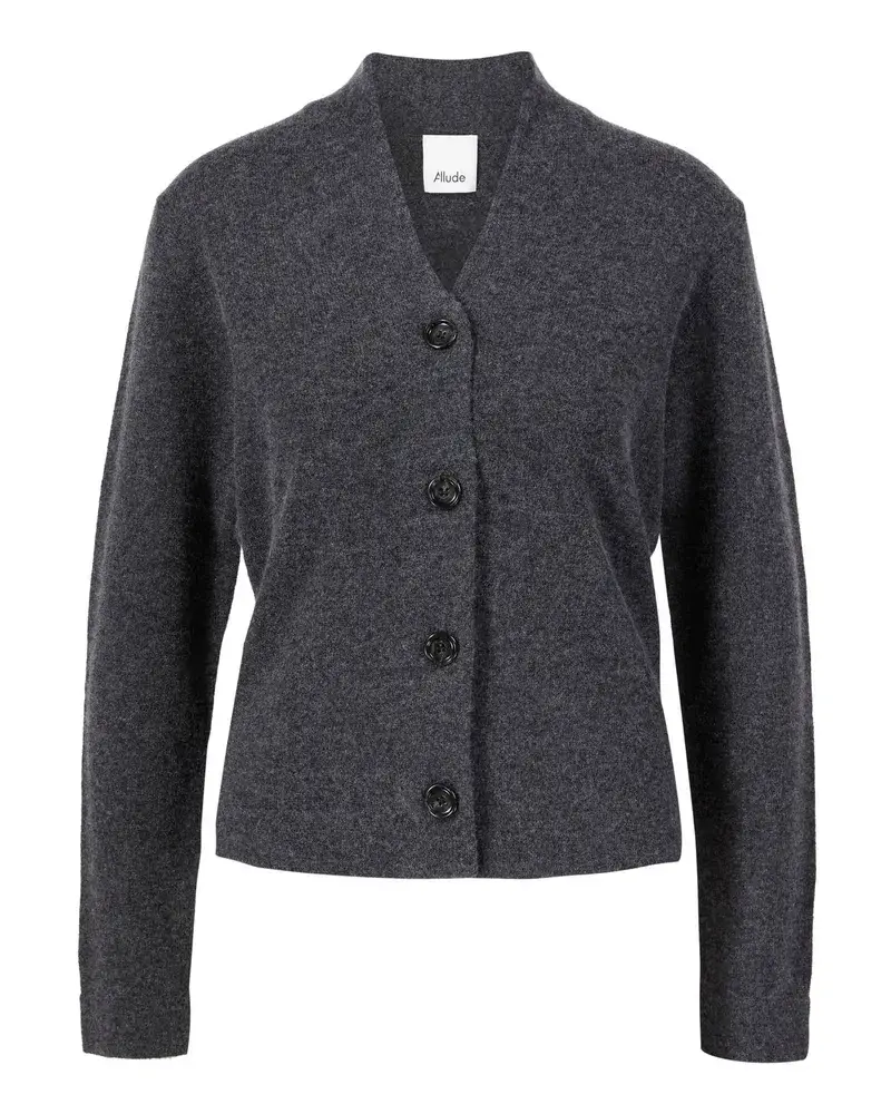 ALLUDE Woll Cashmere Strickjacke Grau