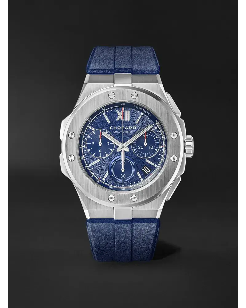 Chopard Alpine Eagle Xl Chrono 44 Mm Uhr Aus Lucent Steel Mit Automatischem Aufzug Und Kautschukarmband Ref. Nr.: 298609 3003 Blau