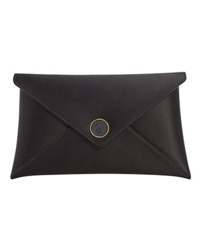 Altuzarra Medaillon' Umschlag Clutch Satin Black