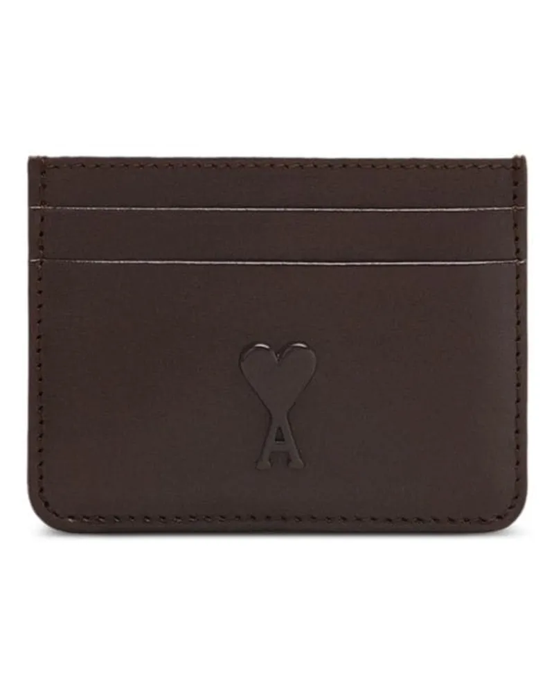 AMI Paris Ami De Coeur Kartenetui Braun