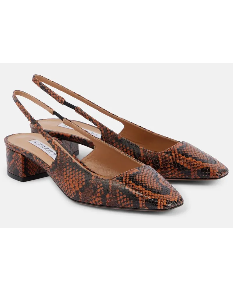 Aquazzura Slingback Pumps Ginza 35 Aus Leder Braun