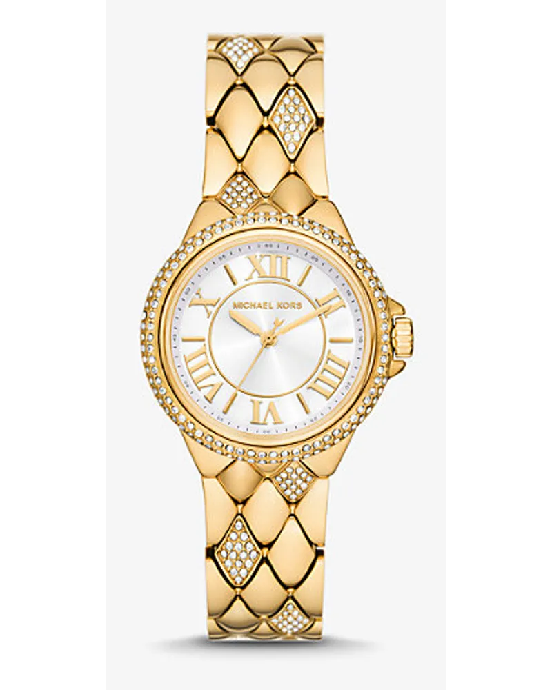 Michael Kors Armbanduhr Mini Camille Im Goldton Mit Pavé