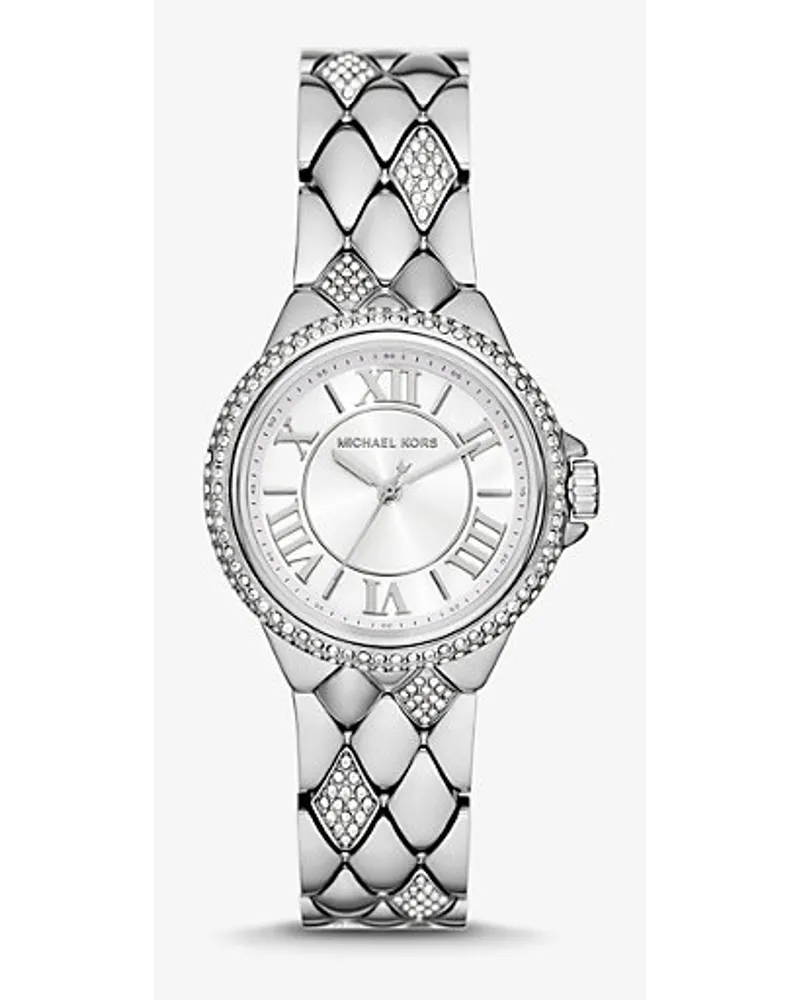 Michael Kors Armbanduhr Mini Camille Im Silberton Mit Pavé