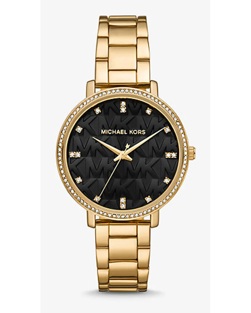 Michael Kors Armbanduhr Pyper Im Goldton Mit Pavé Und Logo