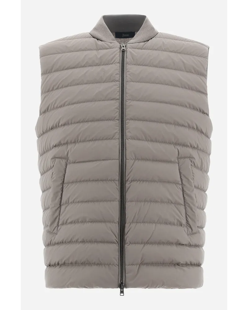 Herno äRmellose Jacke Aus Wool Silk Und Ecoage Helles