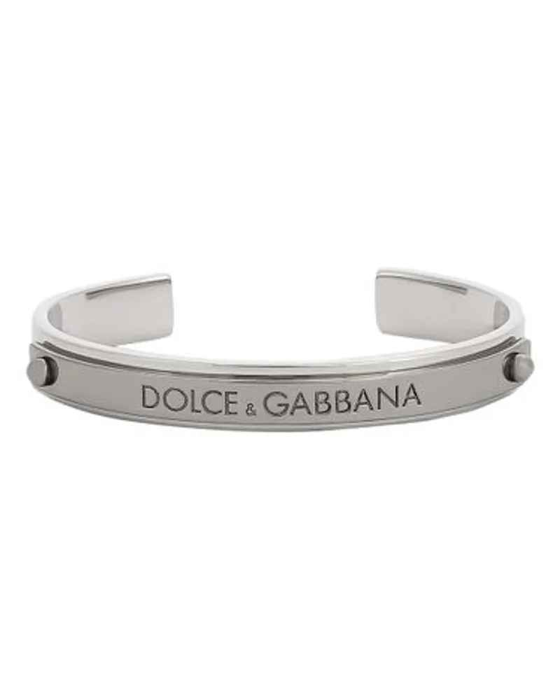 Dolce & Gabbana Armreif Mit Logo Dolce&Gabbana Silver
