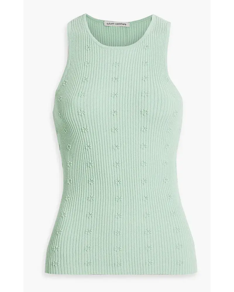 Autumn Cashmere Tanktop Aus Jacquard Strick GrüN