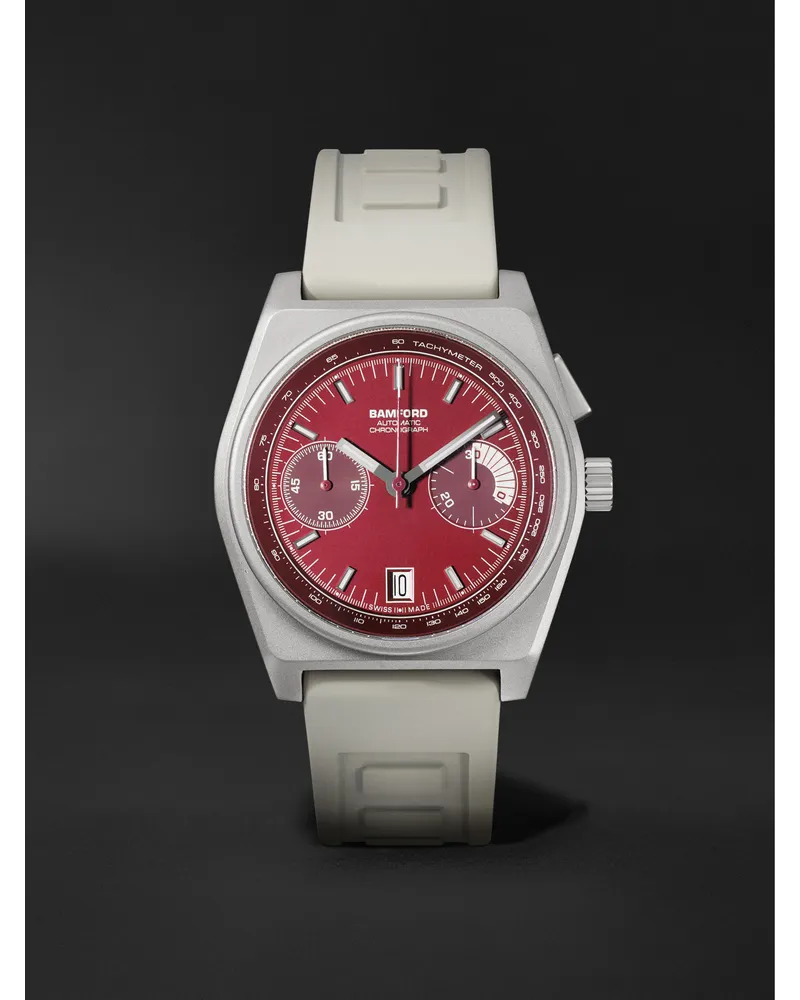 BWD B347 Chronograph 415 Mm Uhr Aus Titan Mit Automatischem Aufzug Und Kautschukarmband Ref. Nr.: Tt Cla Whi Rot